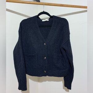 OAK + FORT V-Neck Button Up Knitwear Sweater